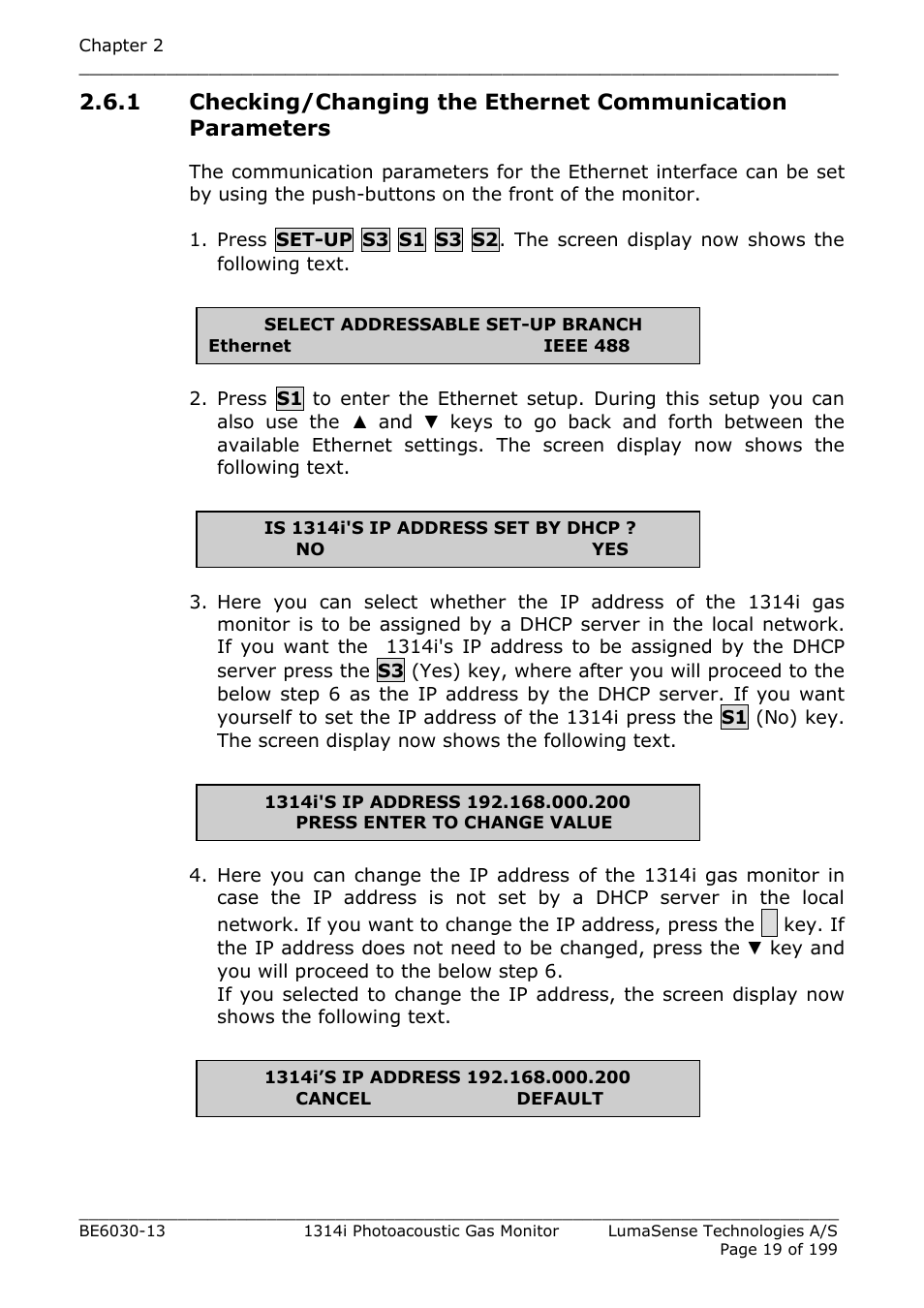 LumaSense Technologies INNOVA 1314i User Manual | Page 19 / 199