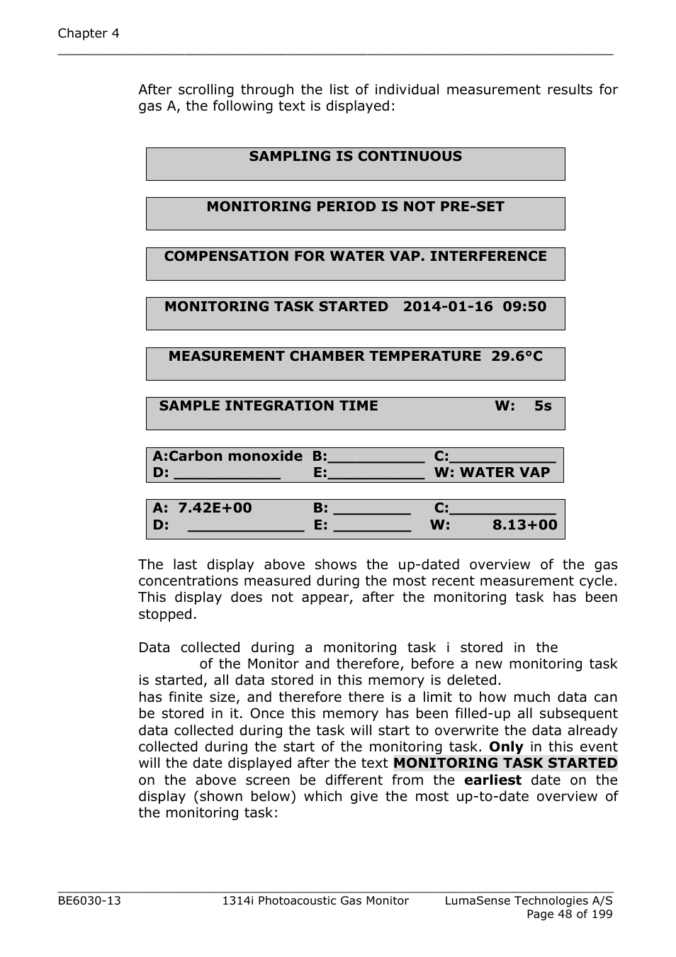 LumaSense Technologies INNOVA 1314i User Manual | Page 48 / 199