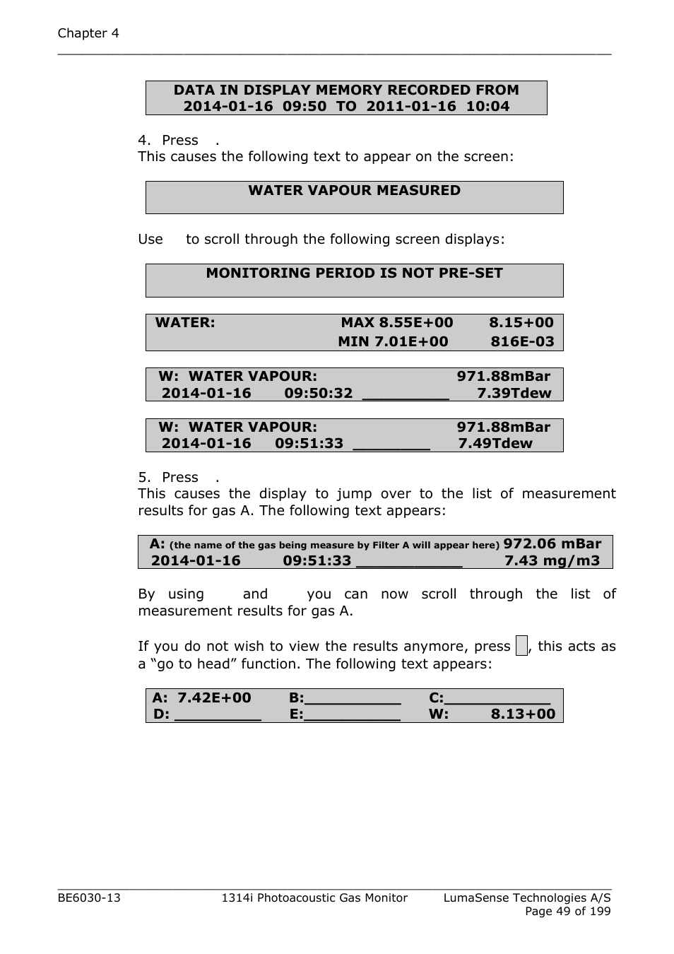 LumaSense Technologies INNOVA 1314i User Manual | Page 49 / 199