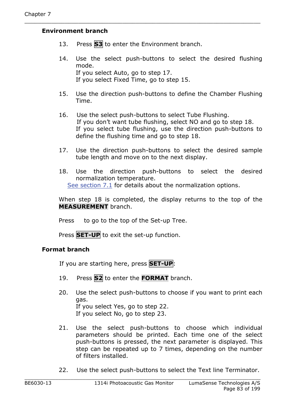 LumaSense Technologies INNOVA 1314i User Manual | Page 83 / 199