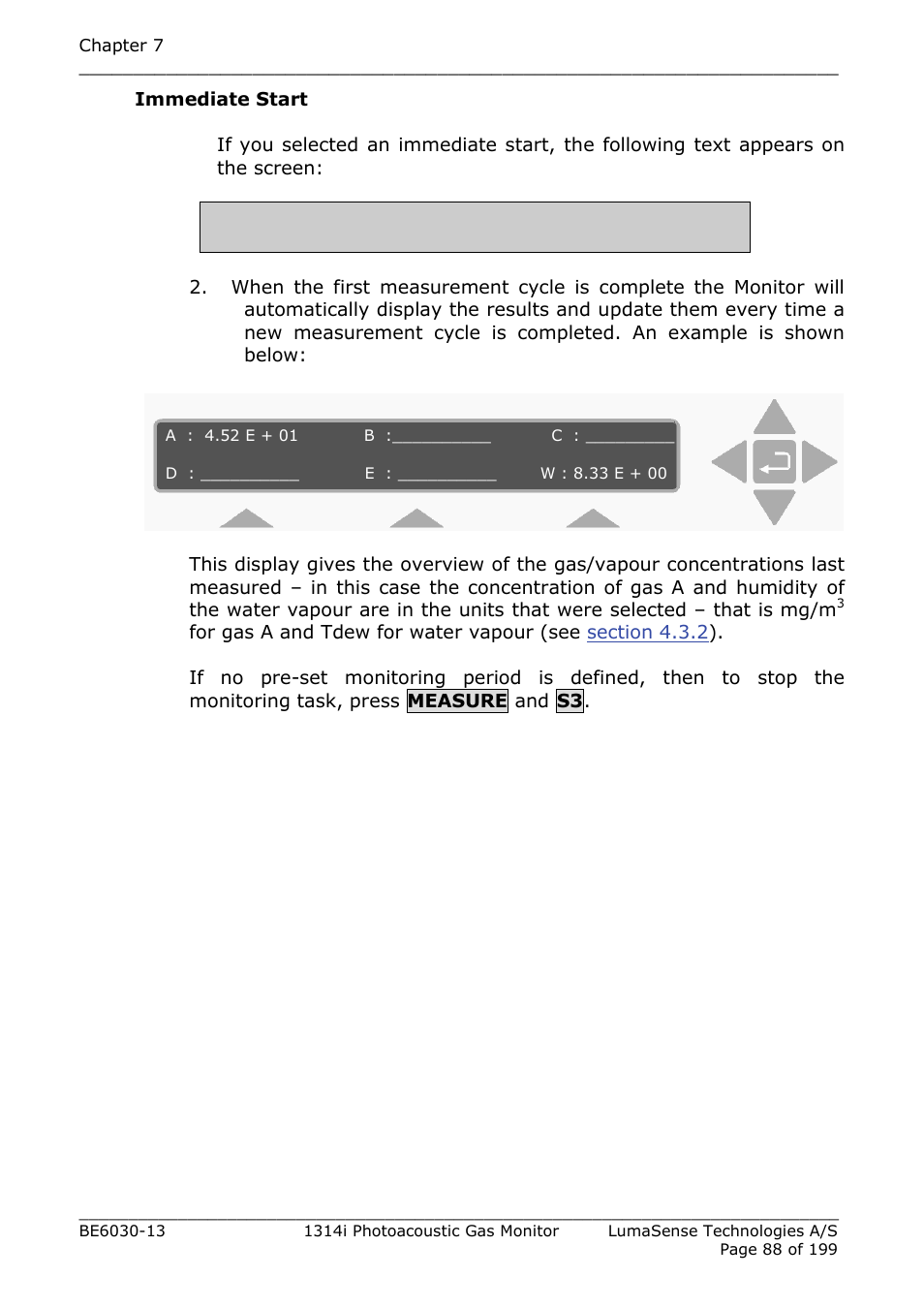 Measurement in progress results not yet available | LumaSense Technologies INNOVA 1314i User Manual | Page 88 / 199