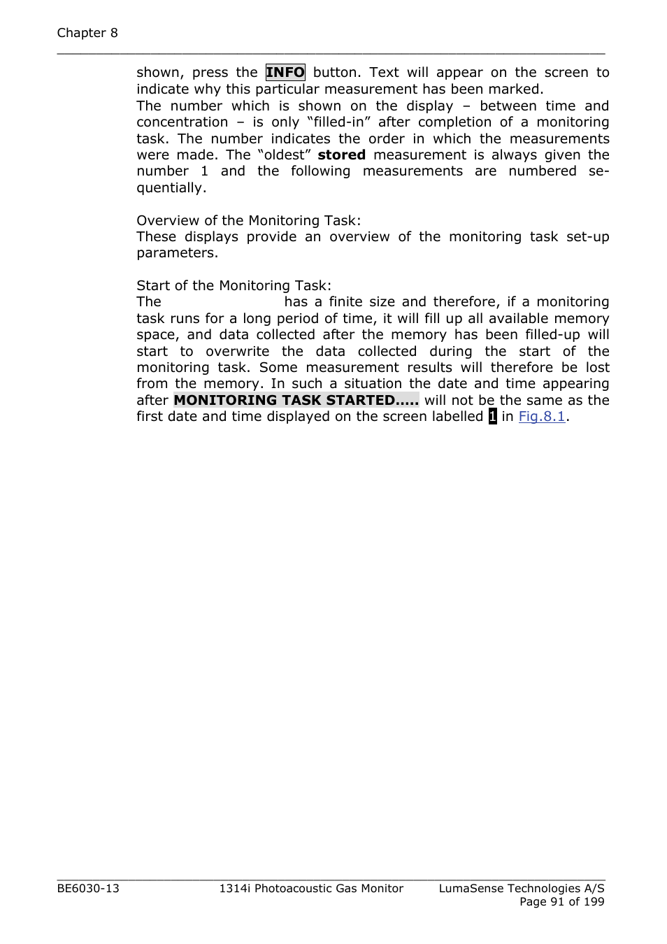 LumaSense Technologies INNOVA 1314i User Manual | Page 91 / 199