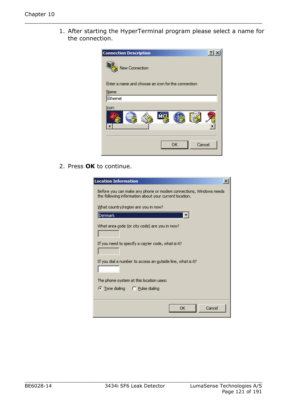 LumaSense Technologies 3434i SF6 Leak Detector User Manual | Page 121 / 191