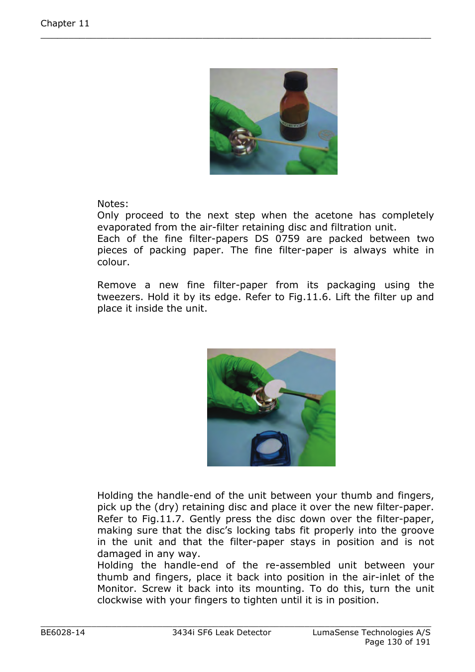 Fig.9.5, Fig.11.5 | LumaSense Technologies 3434i SF6 Leak Detector User Manual | Page 130 / 191