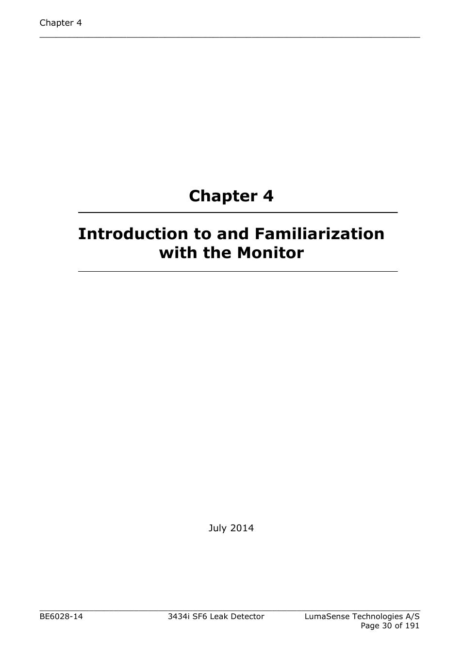 LumaSense Technologies 3434i SF6 Leak Detector User Manual | Page 30 / 191