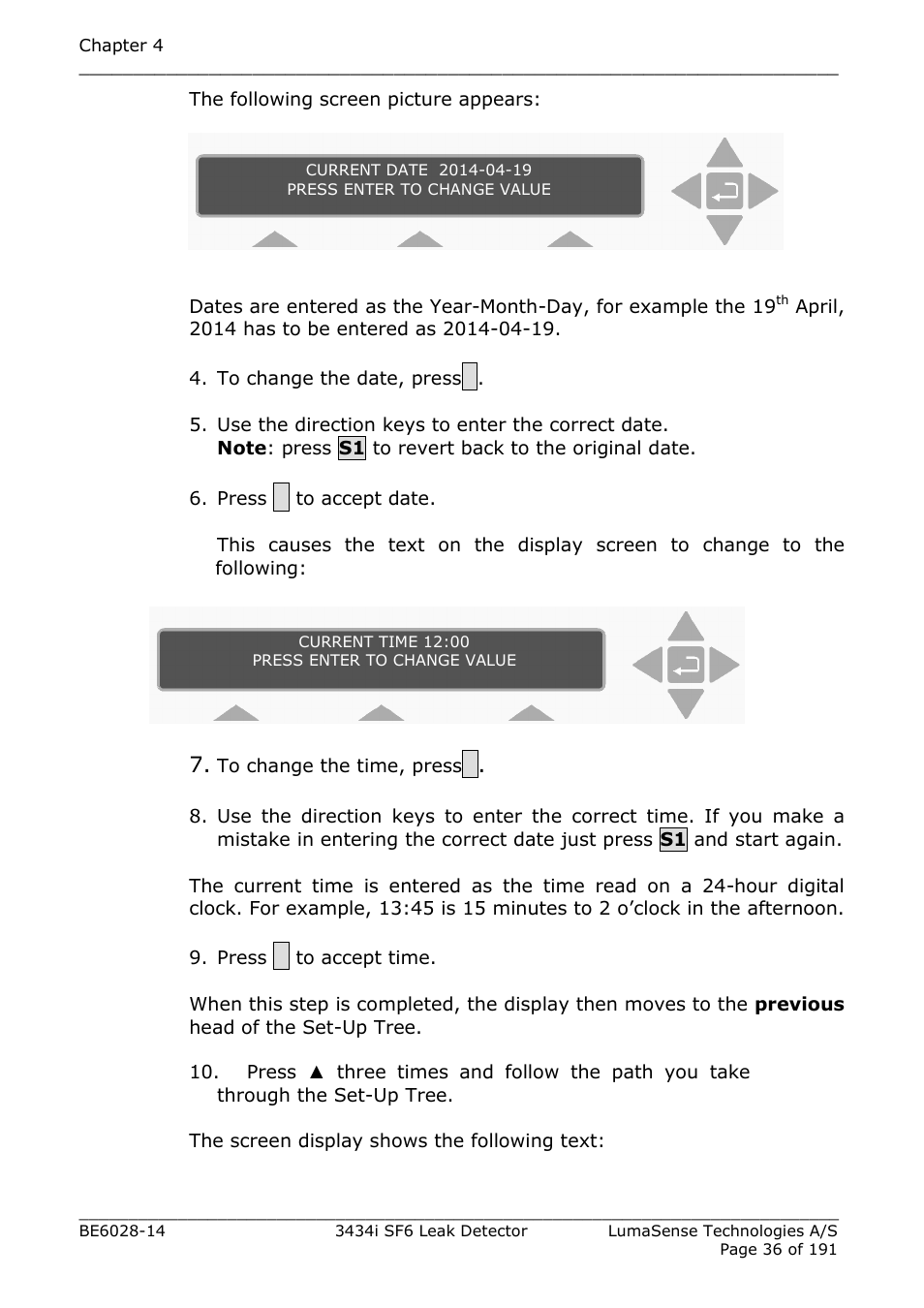 LumaSense Technologies 3434i SF6 Leak Detector User Manual | Page 36 / 191