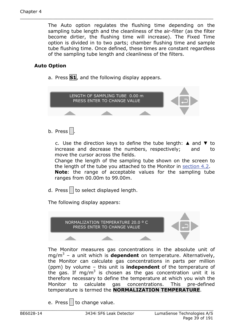 LumaSense Technologies 3434i SF6 Leak Detector User Manual | Page 39 / 191