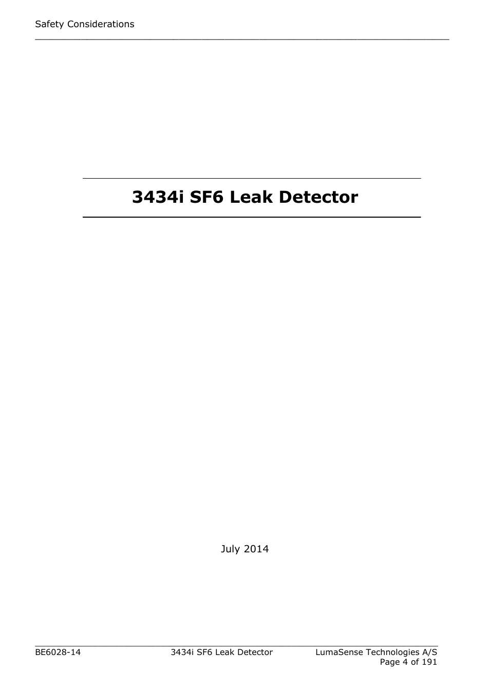 3434i sf6 leak detector | LumaSense Technologies 3434i SF6 Leak Detector User Manual | Page 4 / 191