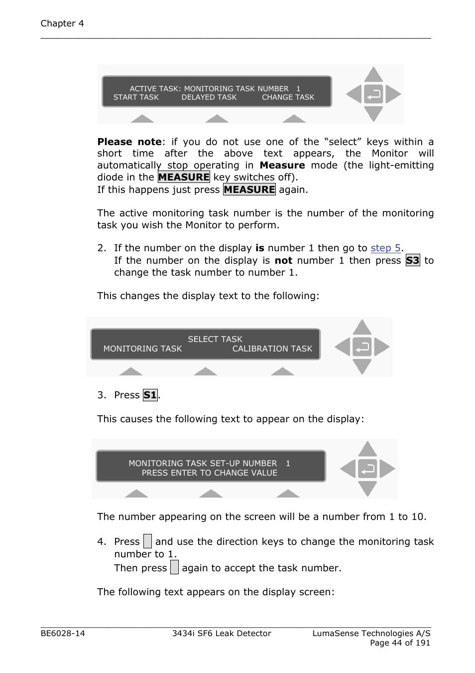 LumaSense Technologies 3434i SF6 Leak Detector User Manual | Page 44 / 191