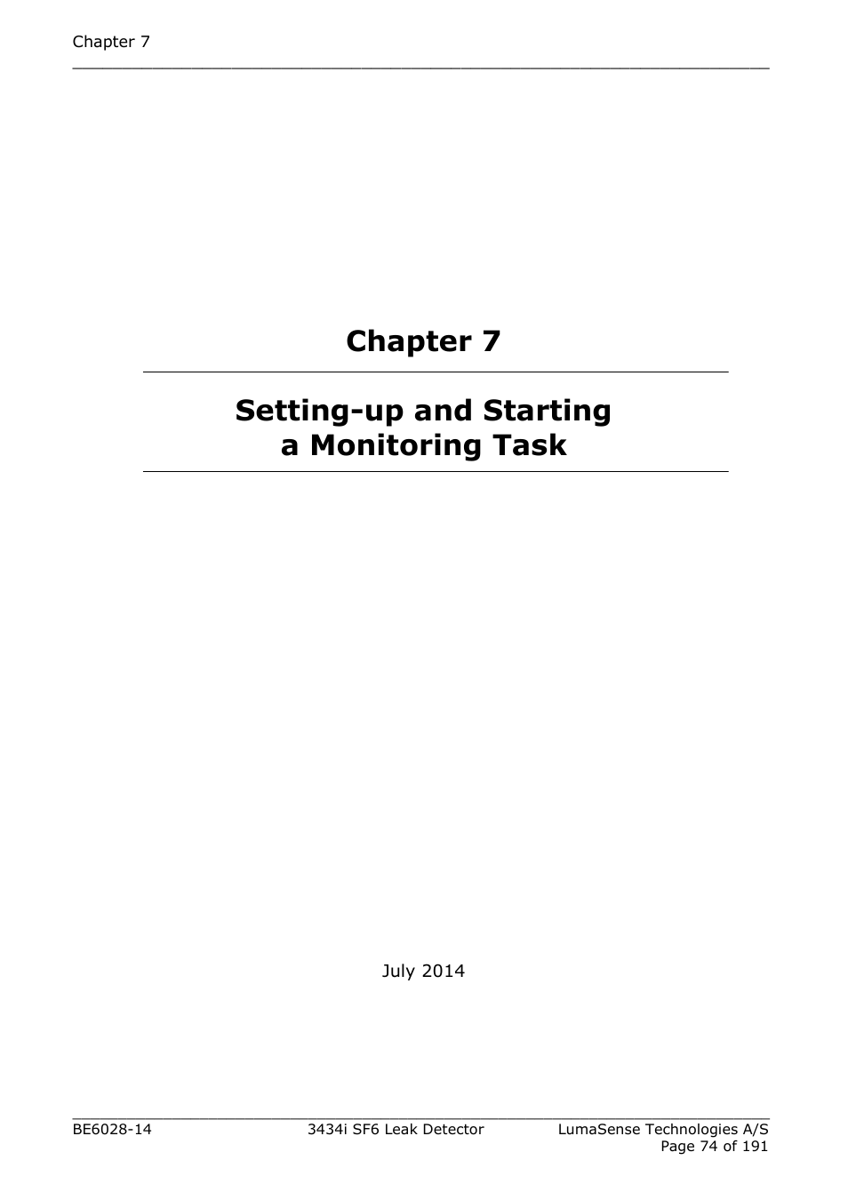 LumaSense Technologies 3434i SF6 Leak Detector User Manual | Page 74 / 191