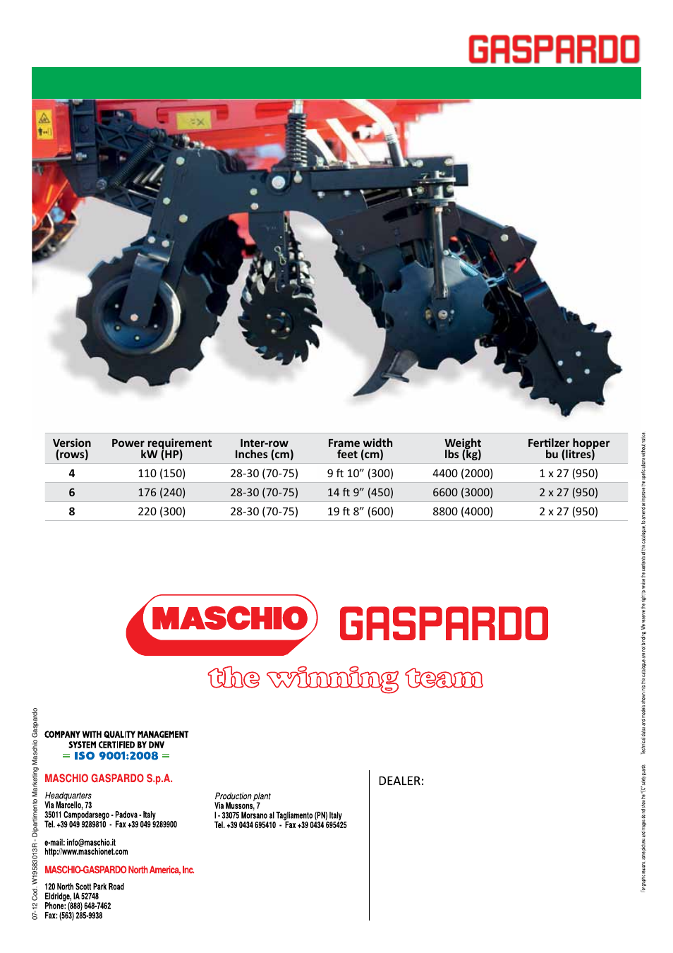 Maschio Gaspardo ZEBRA User Manual | Page 11 / 11