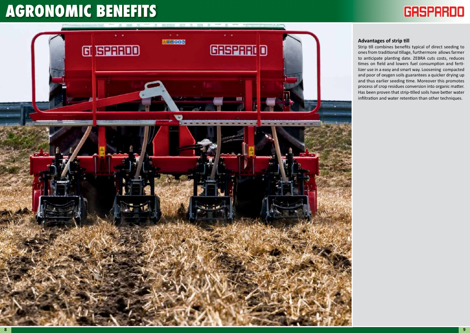 Agronomic benefits | Maschio Gaspardo ZEBRA User Manual | Page 5 / 11