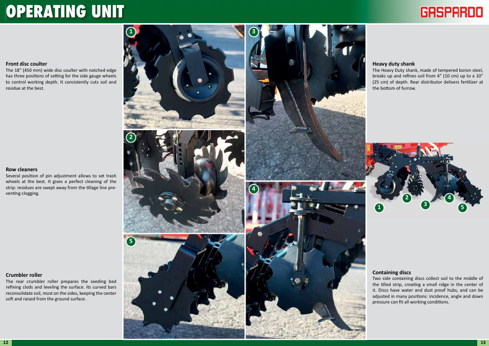 Operating unit | Maschio Gaspardo ZEBRA User Manual | Page 7 / 11