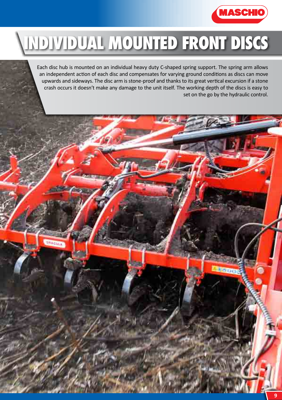 Individual mounted front discs | Maschio Gaspardo DRACULA User Manual | Page 9 / 16