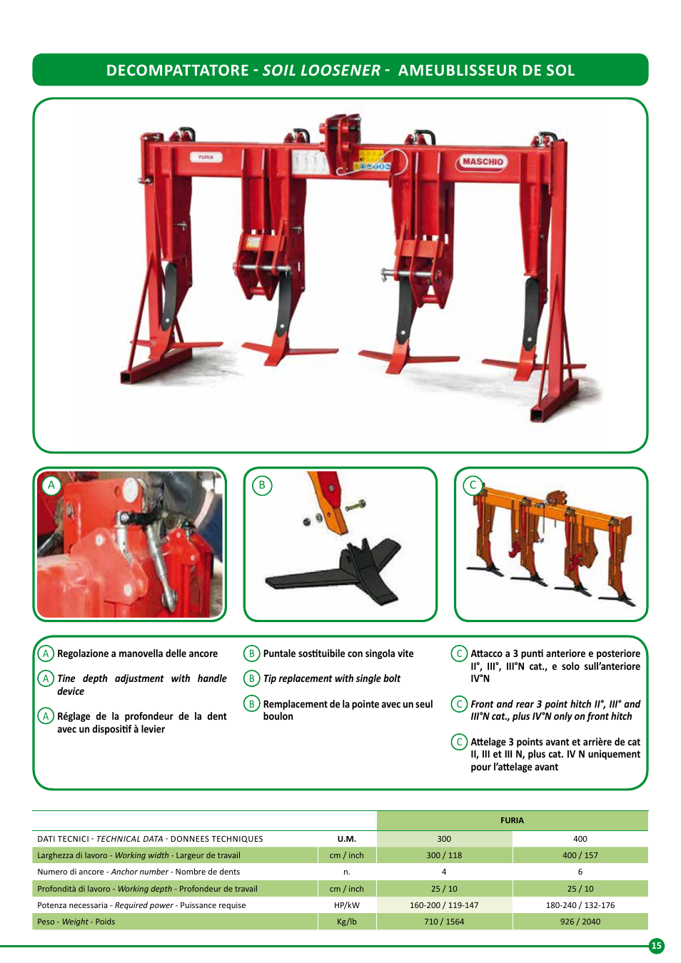 Maschio Gaspardo FURIA-COMBI User Manual | Page 15 / 36