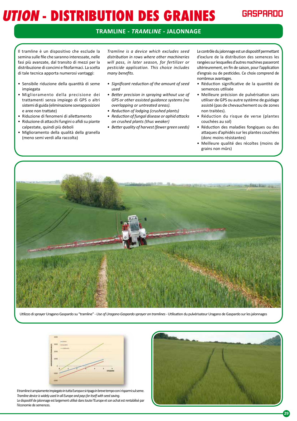 Seed distrib ution, Distribuzione seme, Distribution des graines | Tramline - tramline - jalonnage | Maschio Gaspardo FURIA-COMBI User Manual | Page 29 / 36