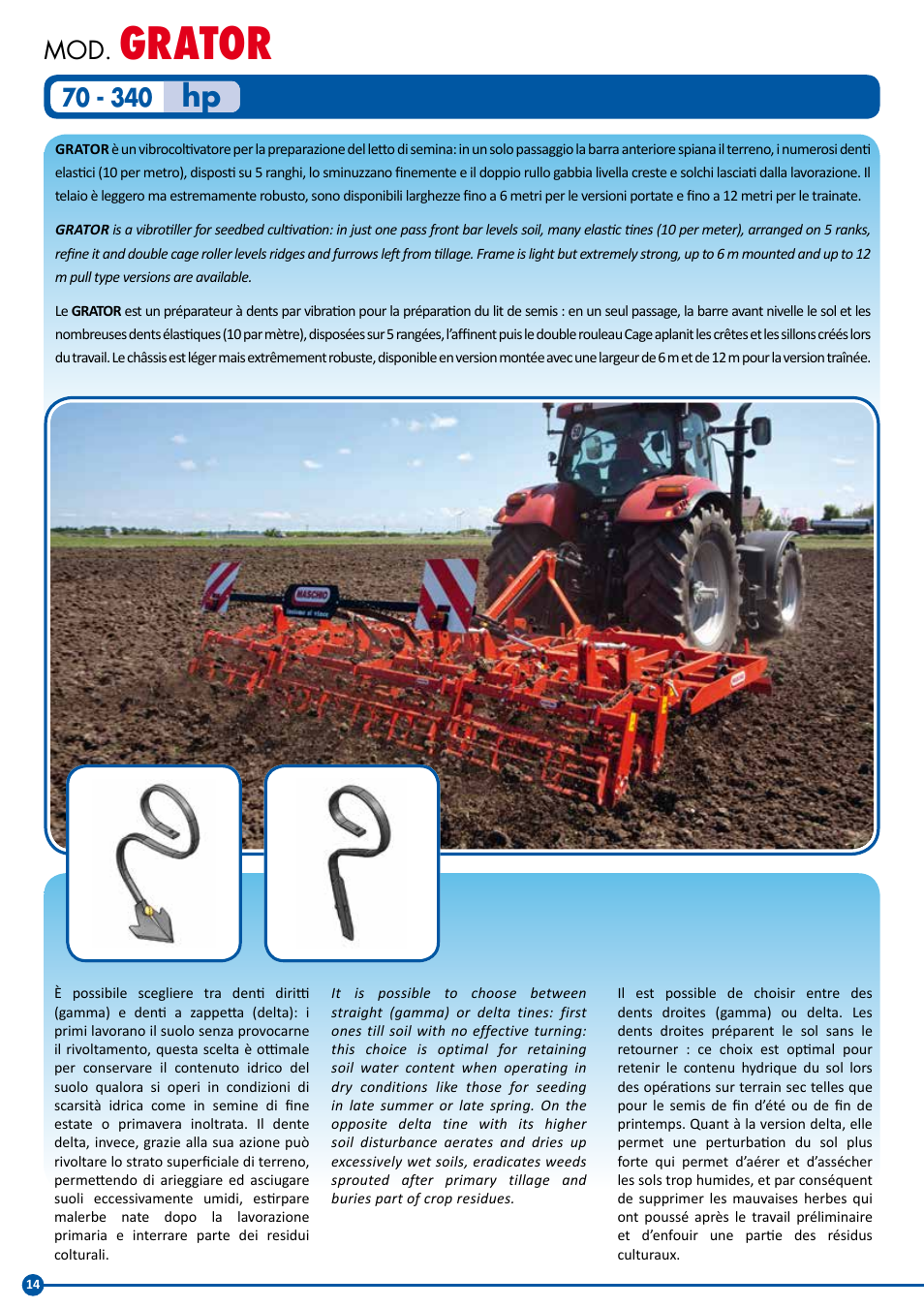 Grator | Maschio Gaspardo GRATOR User Manual | Page 14 / 20