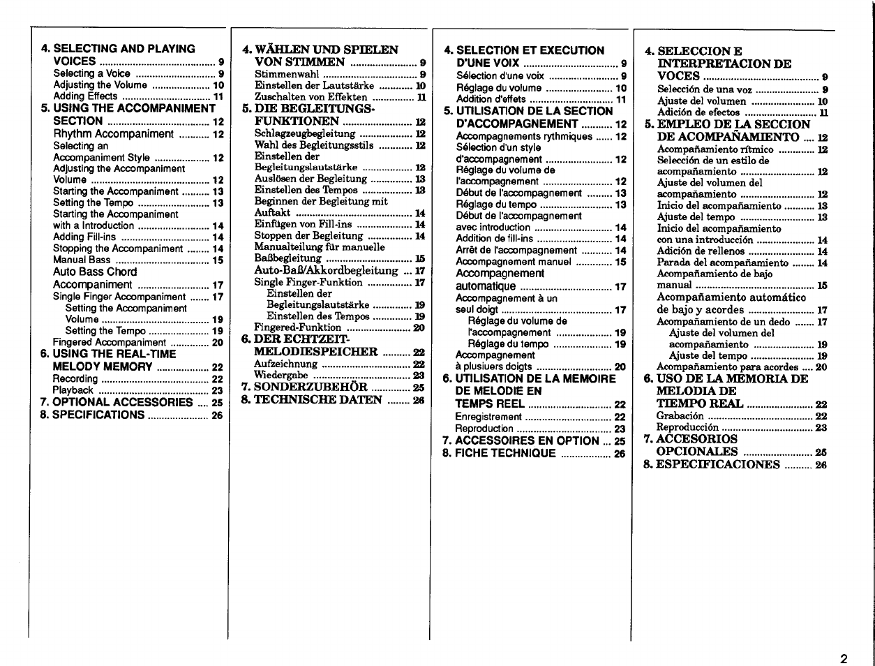 Yamaha PSR-7 User Manual | Page 3 / 28