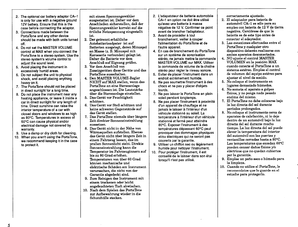 Yamaha PSR-7 User Manual | Page 6 / 28