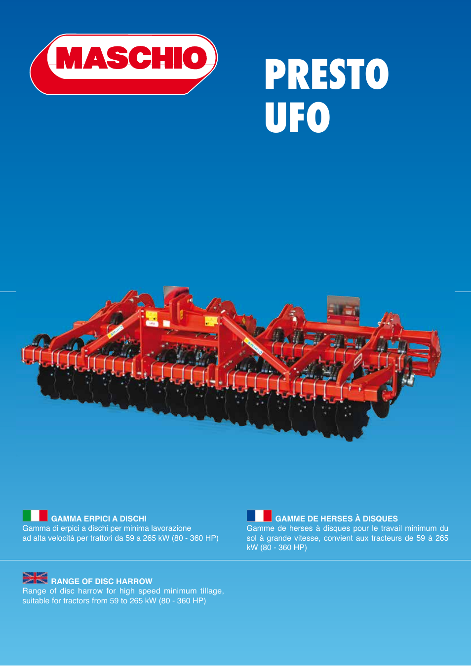 Maschio Gaspardo PRESTO UFO User Manual | 20 pages