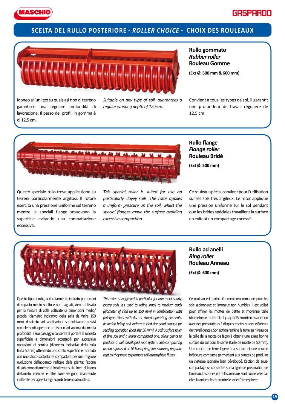 Maschio Gaspardo PRESTO UFO User Manual | Page 19 / 20