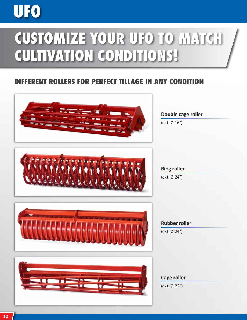 Customize your ufo to match cultivation conditions | Maschio Gaspardo UFO User Manual | Page 10 / 12