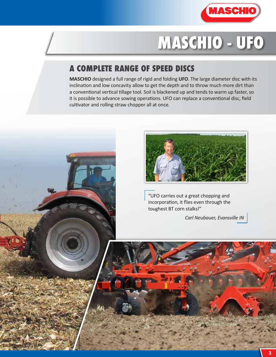 Maschio - ufo, A complete range of speed discs | Maschio Gaspardo UFO User Manual | Page 3 / 12