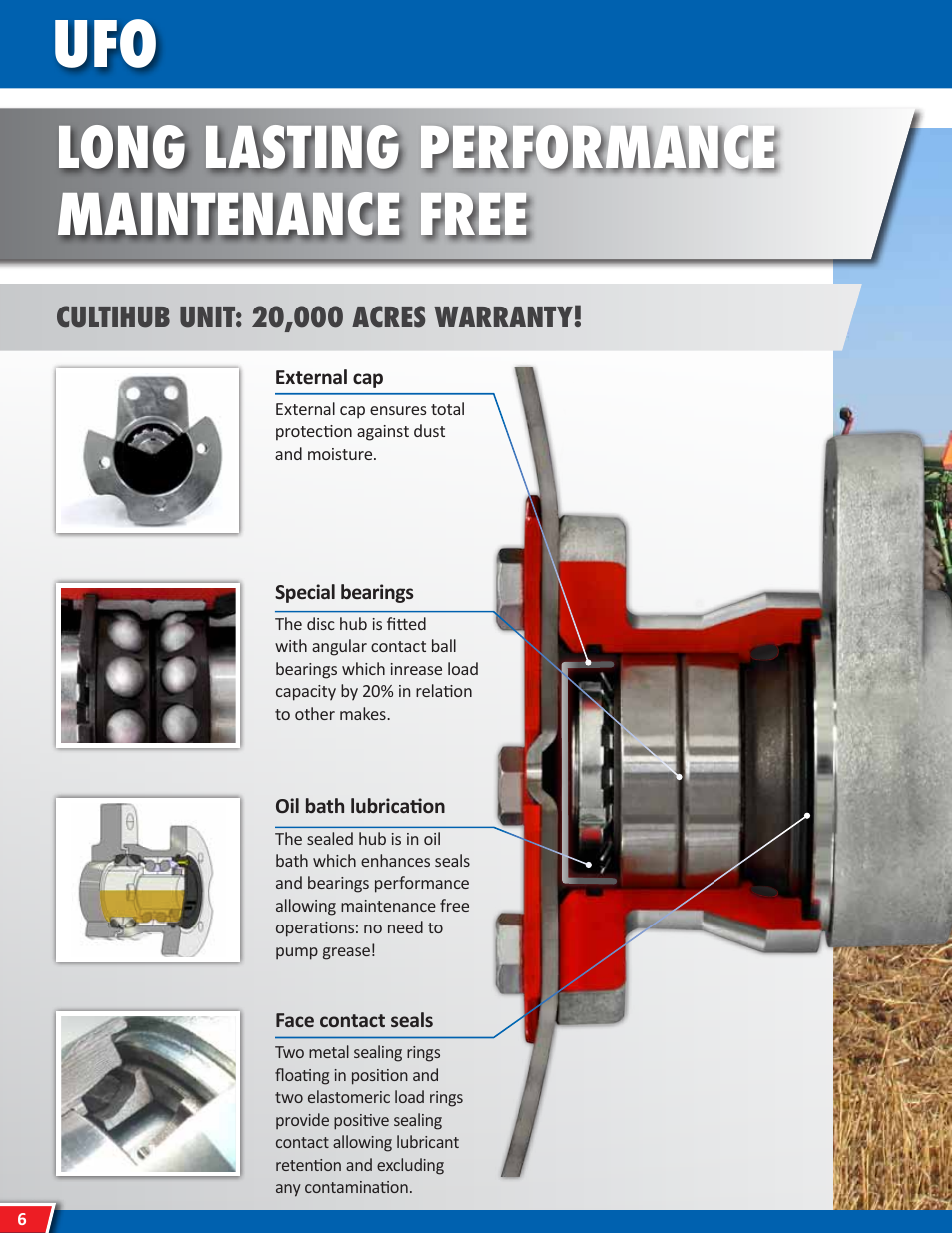 Long lasting performance maintenance free | Maschio Gaspardo UFO User Manual | Page 6 / 12