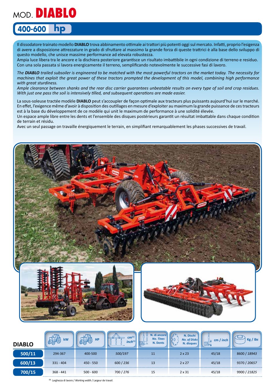 Diablo | Maschio Gaspardo PINOCCHIO User Manual | Page 20 / 24