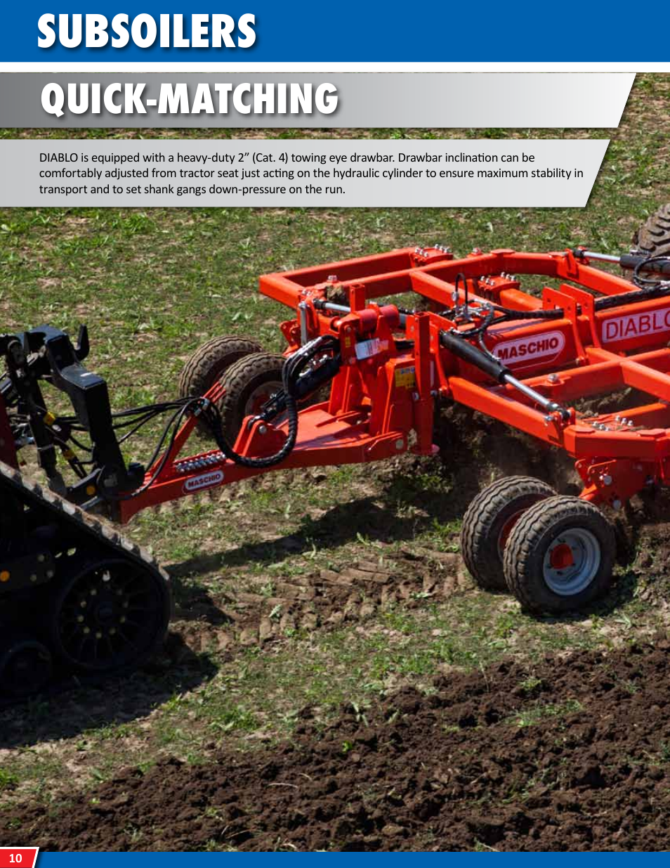 Subsoilers, Quick-matching | Maschio Gaspardo PINOCCHIO USA User Manual | Page 10 / 20