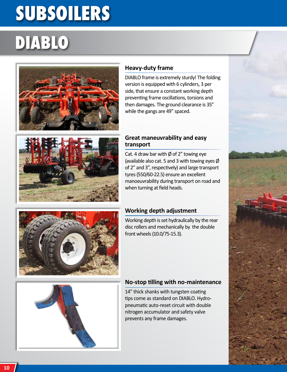 Subsoilers, Diablo | Maschio Gaspardo PINOCCHIO USA User Manual | Page 8 / 20