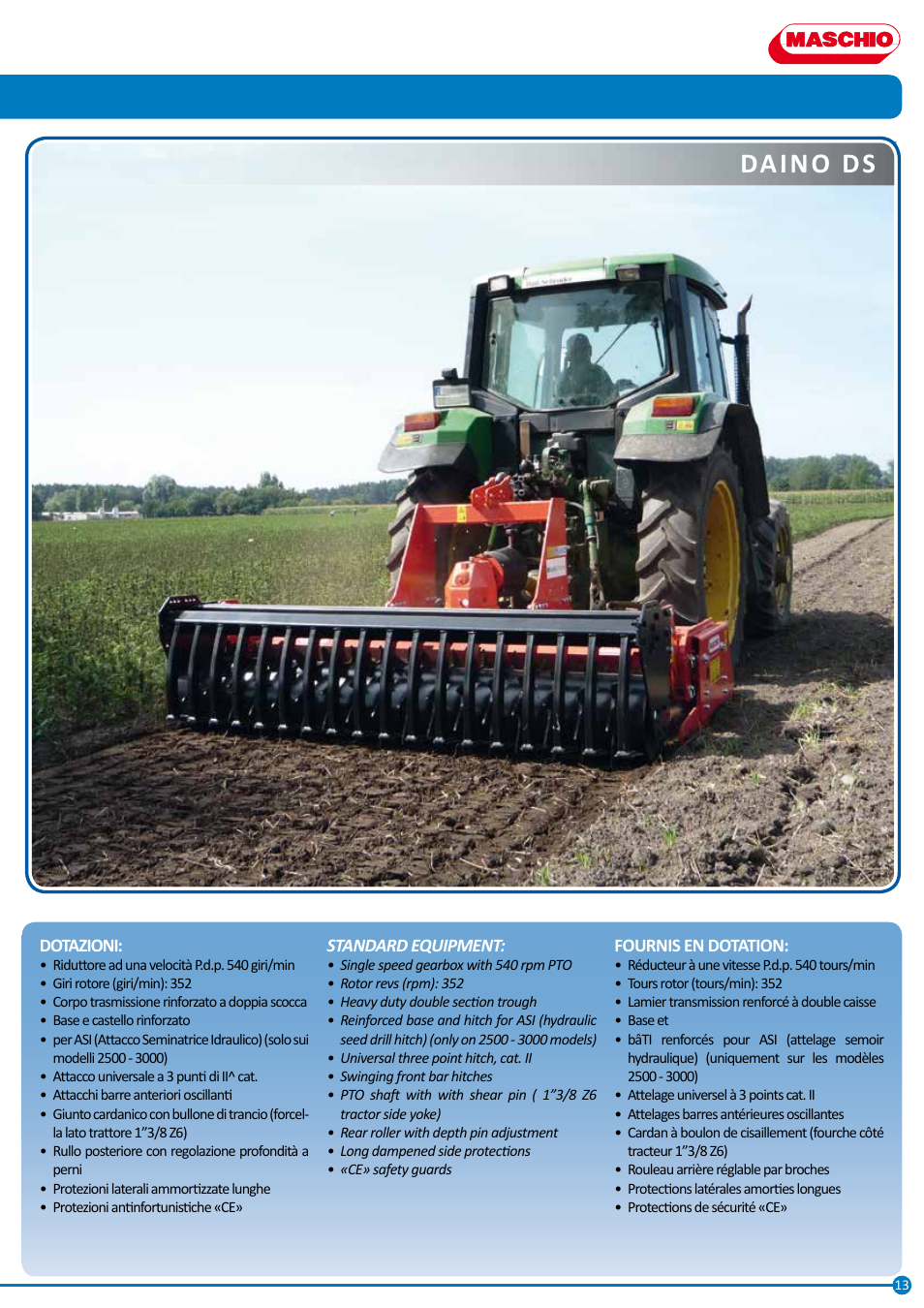 Daino ds | Maschio Gaspardo DAINO DS User Manual | Page 13 / 32