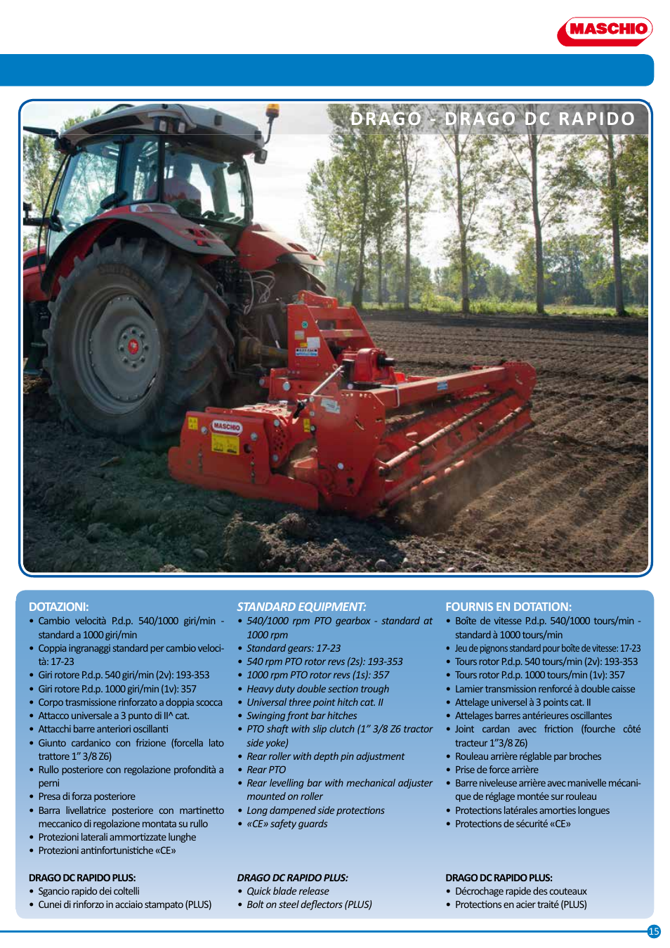 Drago - drago dc rapido | Maschio Gaspardo DAINO DS User Manual | Page 15 / 32