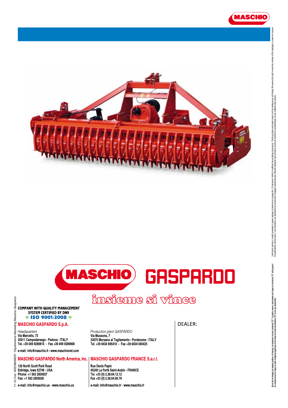 Maschio Gaspardo DAINO DS User Manual | Page 32 / 32