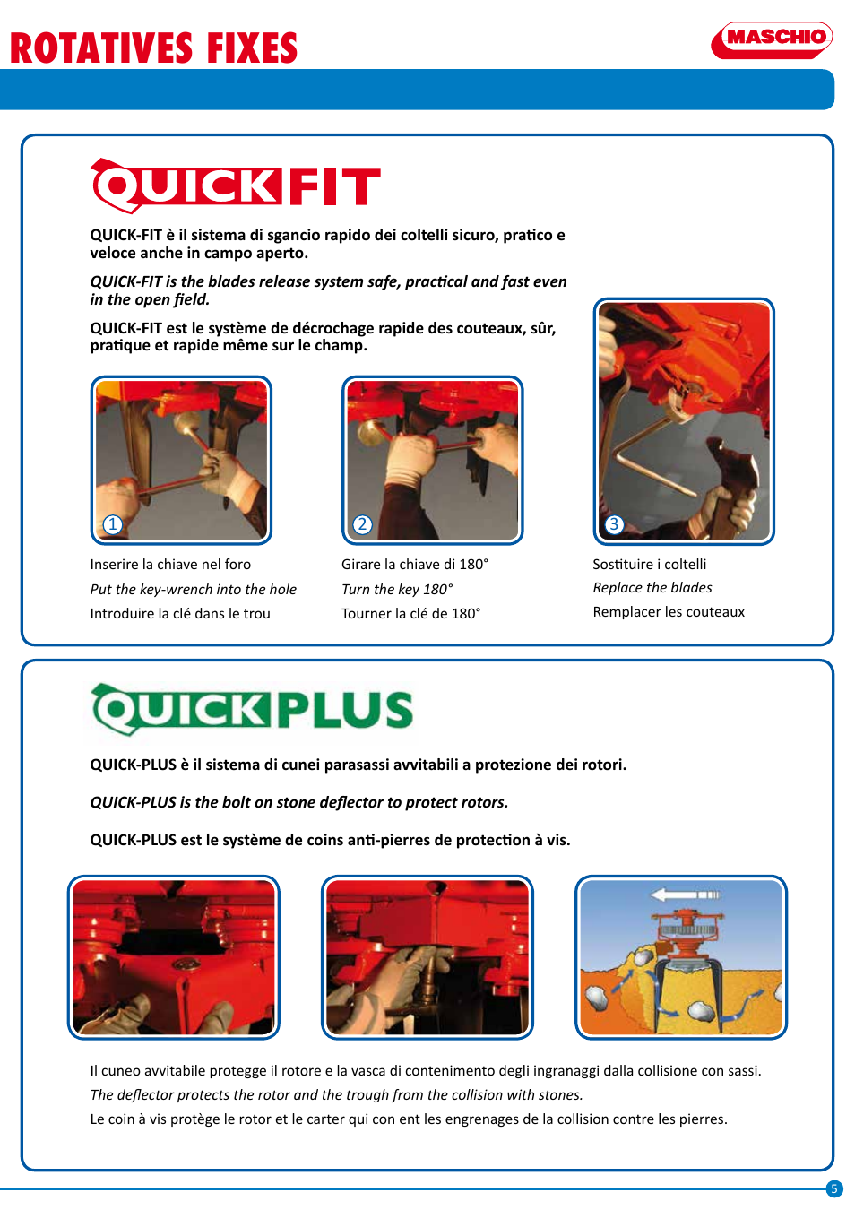 Fixed power harrows, Erpici fissi, Herses rotatives fixes | Maschio Gaspardo DAINO DS User Manual | Page 5 / 32