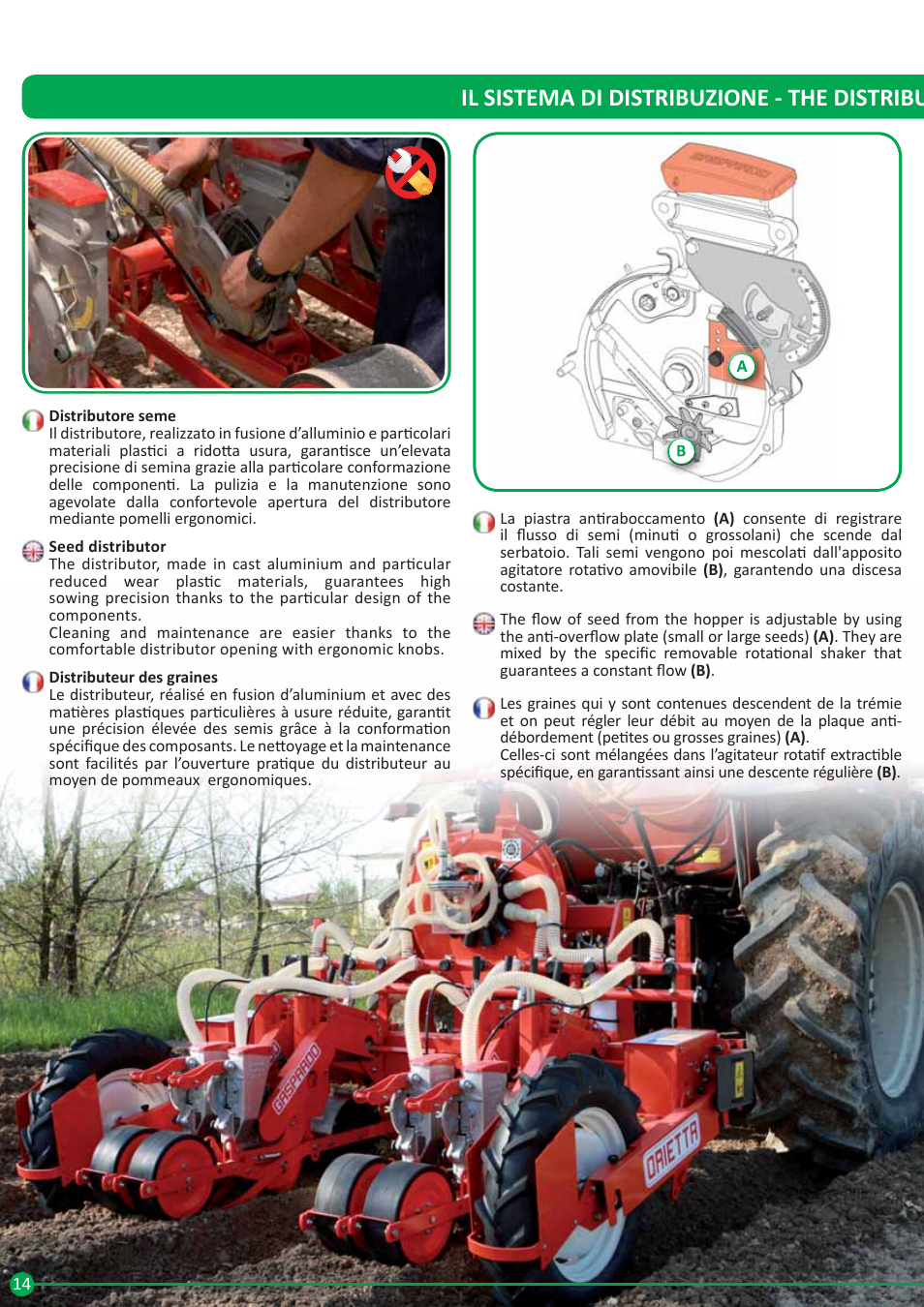 Il sistema di distribuzione - the distribu | Maschio Gaspardo ORIETTA User Manual | Page 14 / 20