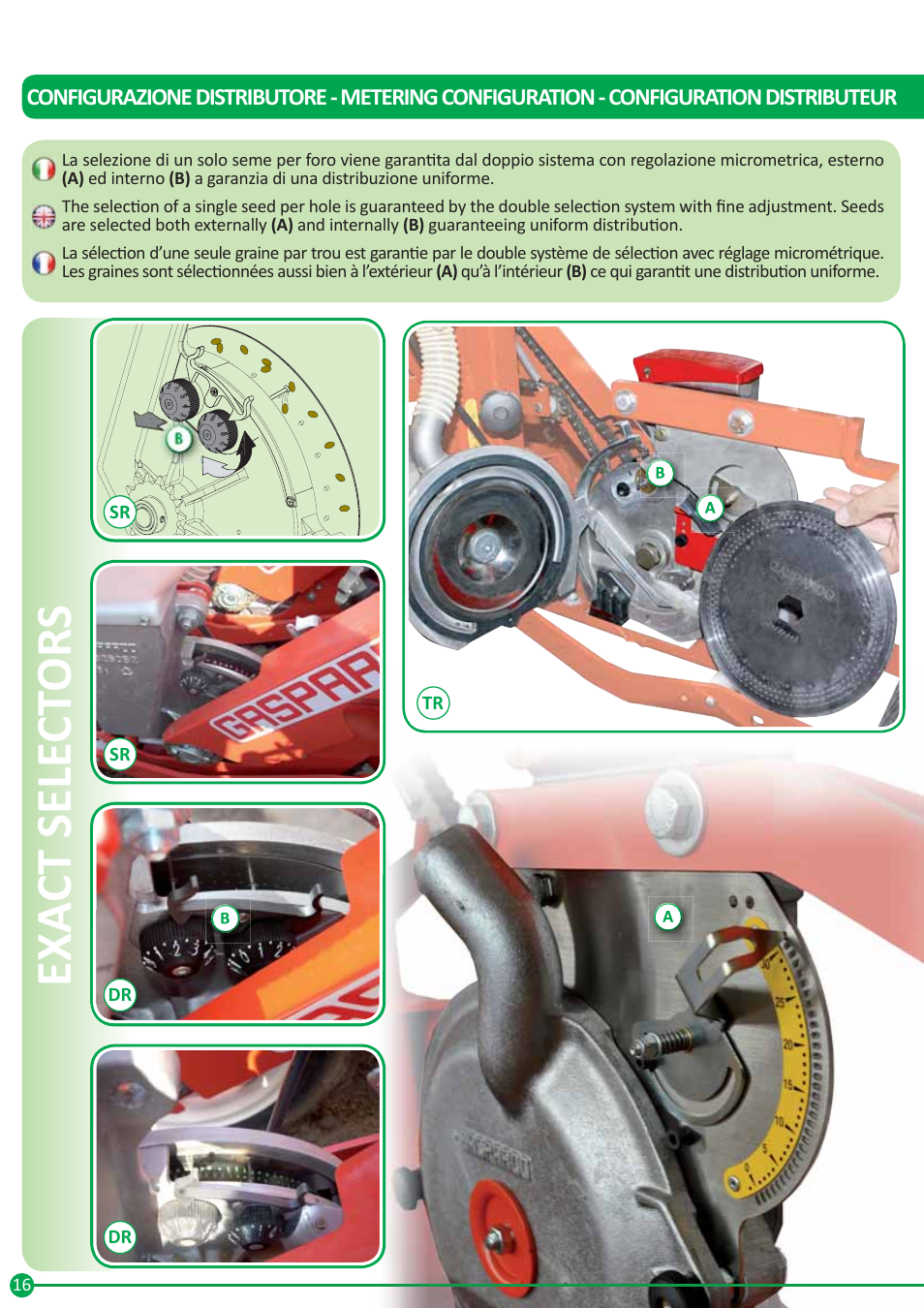 Exa ct sele ct or s | Maschio Gaspardo ORIETTA User Manual | Page 16 / 20