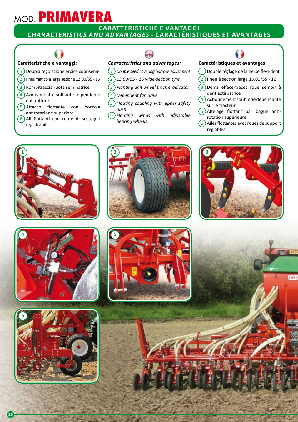 Primavera | Maschio Gaspardo S-SC MARIA 360 - 400 User Manual | Page 26 / 32