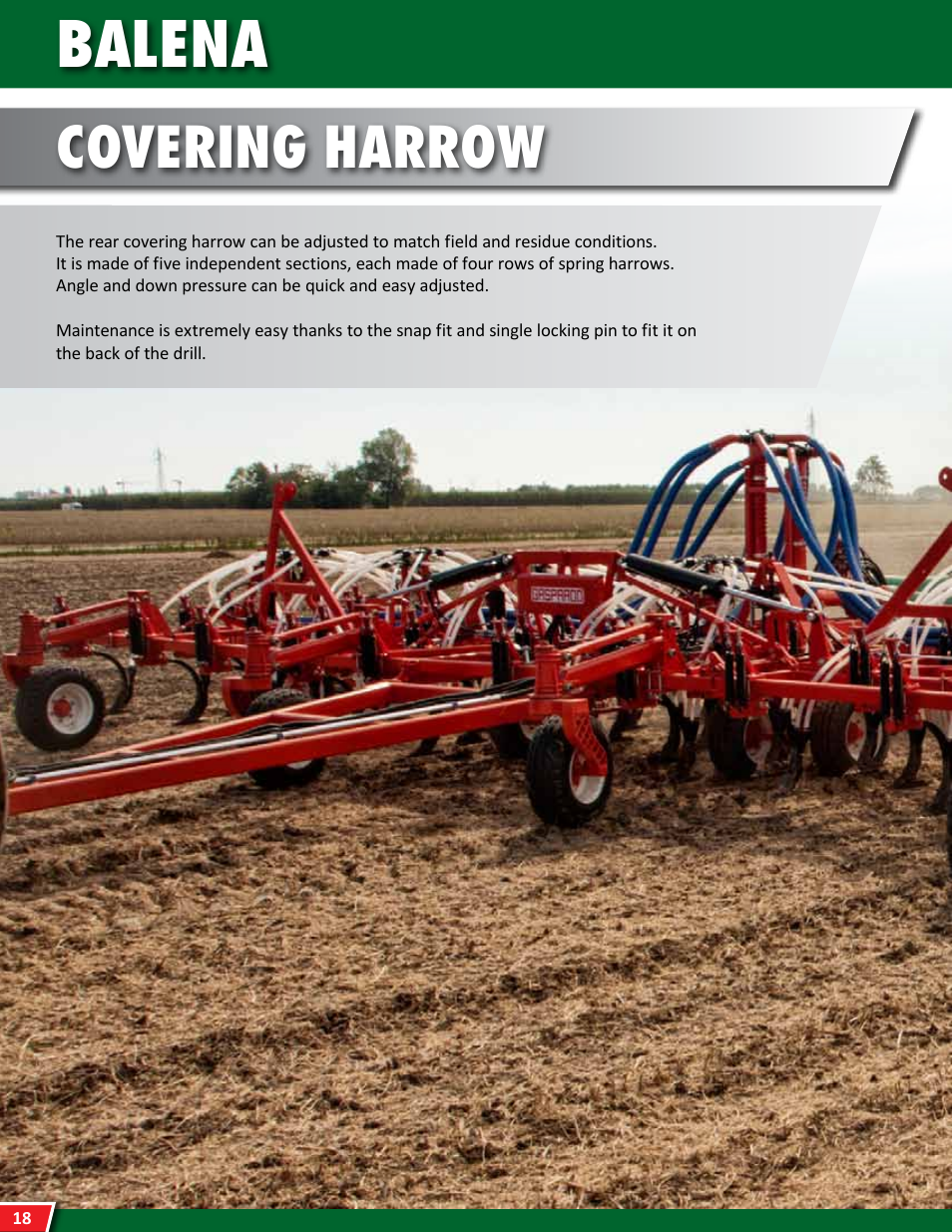 Balena, Covering harrow | Maschio Gaspardo BALENA User Manual | Page 18 / 24