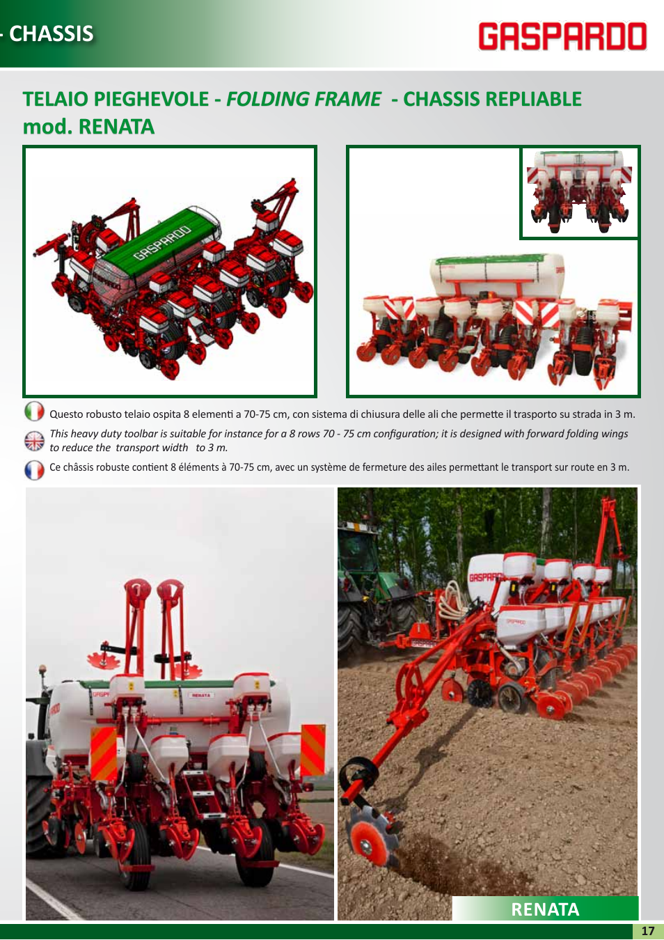 Telai - frames - chassis, Mod. renata | Maschio Gaspardo RENATA User Manual | Page 17 / 24