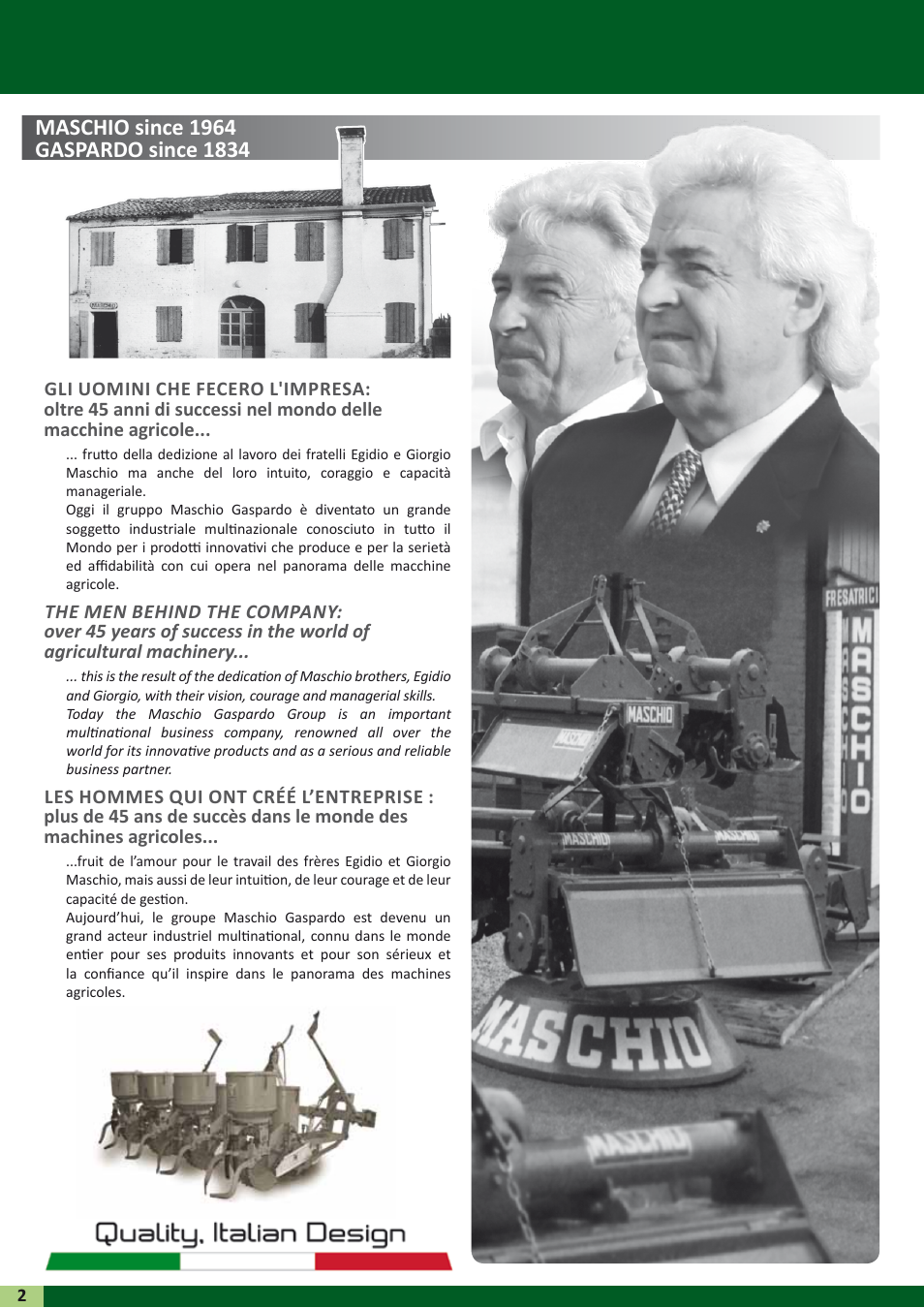 Maschio Gaspardo RENATA User Manual | Page 2 / 24