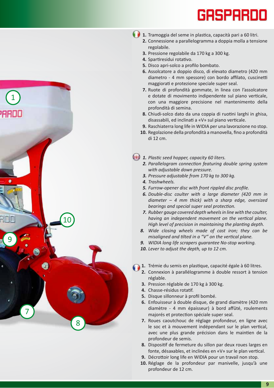 Maschio Gaspardo RENATA User Manual | Page 9 / 24