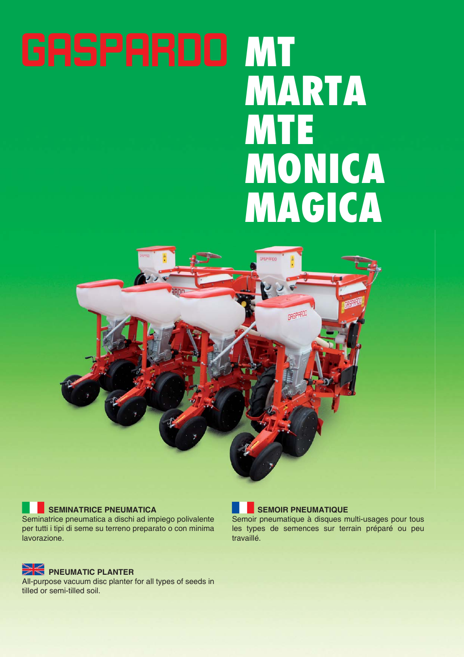 Maschio Gaspardo MAGICA PLUS User Manual | 16 pages