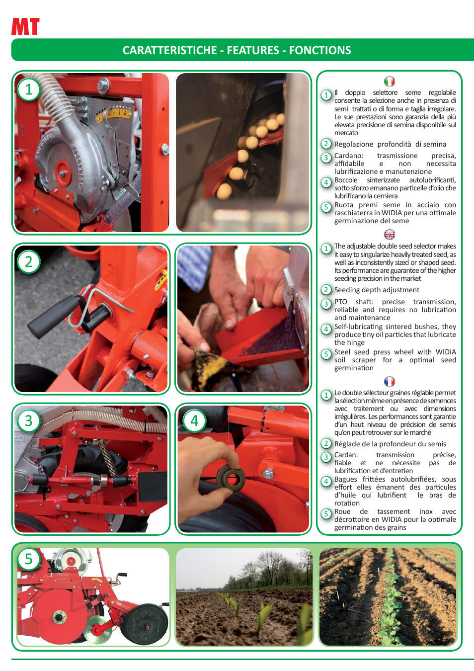 Caratteristiche - features - fonctions | Maschio Gaspardo MAGICA PLUS User Manual | Page 4 / 16