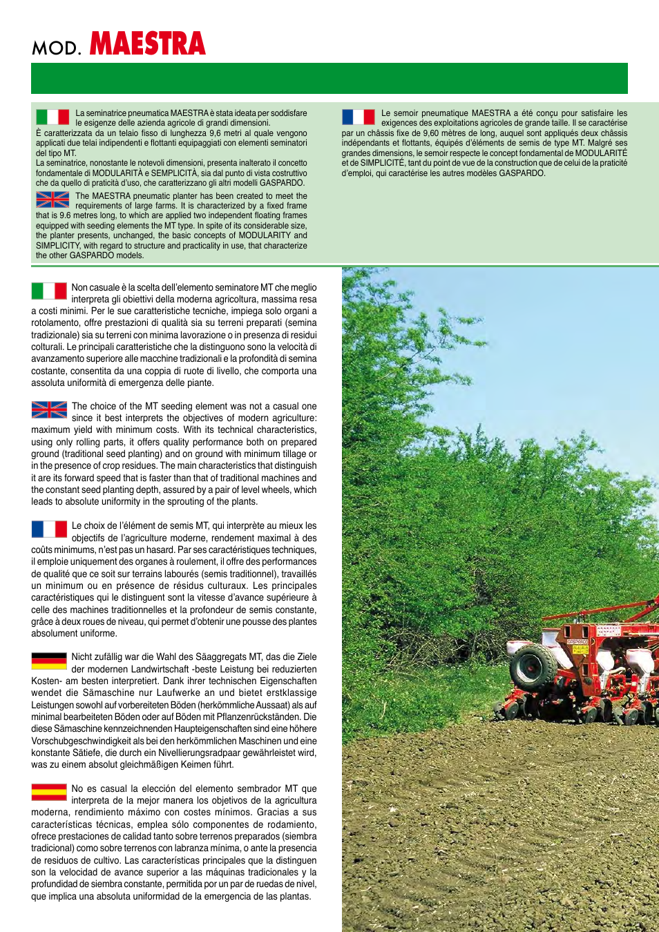 Maestra | Maschio Gaspardo MAESTRA User Manual | Page 2 / 10