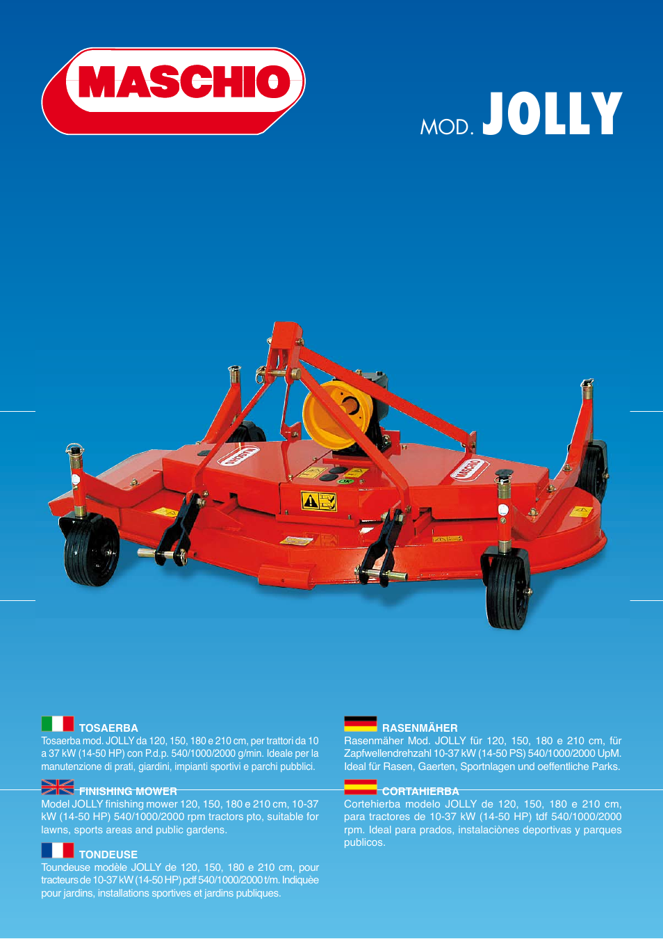 Maschio Gaspardo JOLLY SP User Manual | 12 pages