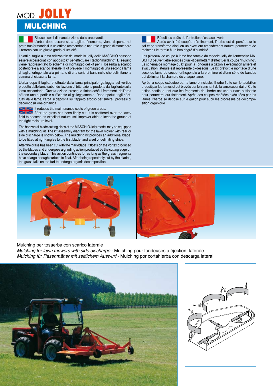 Jolly, Mulching | Maschio Gaspardo JOLLY SP User Manual | Page 10 / 12