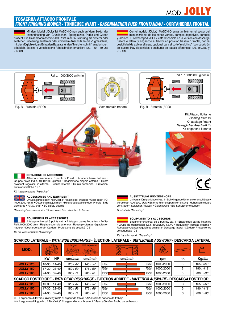 Jolly | Maschio Gaspardo JOLLY SP User Manual | Page 3 / 12