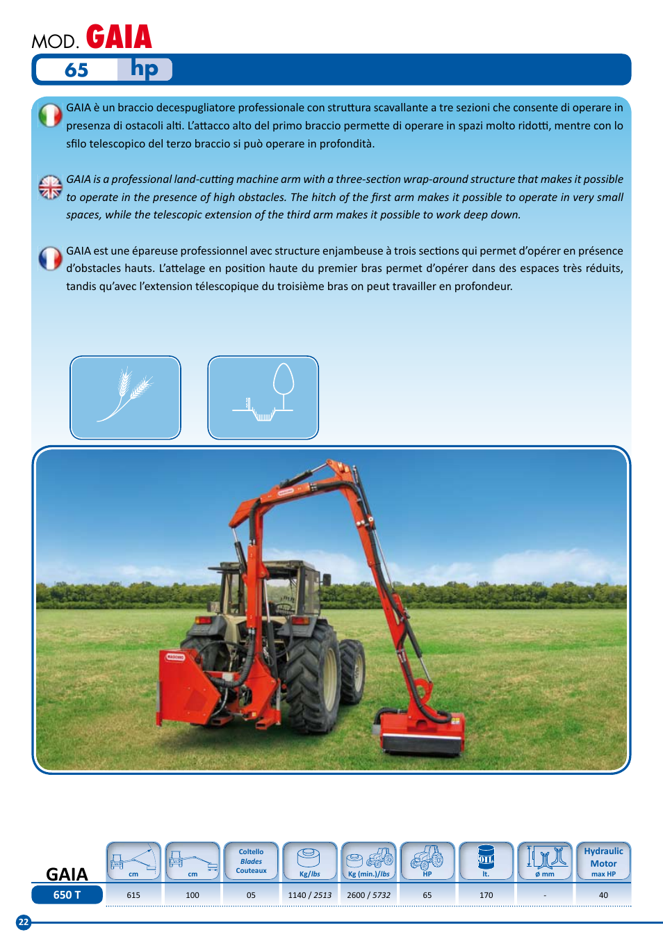 Gaia | Maschio Gaspardo LARA User Manual | Page 22 / 32