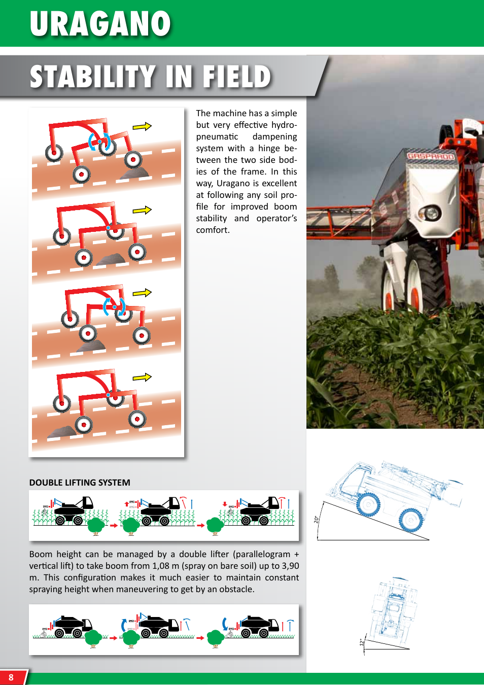 Uragano, Stability in field | Maschio Gaspardo Uragano 2000 User Manual | Page 8 / 28